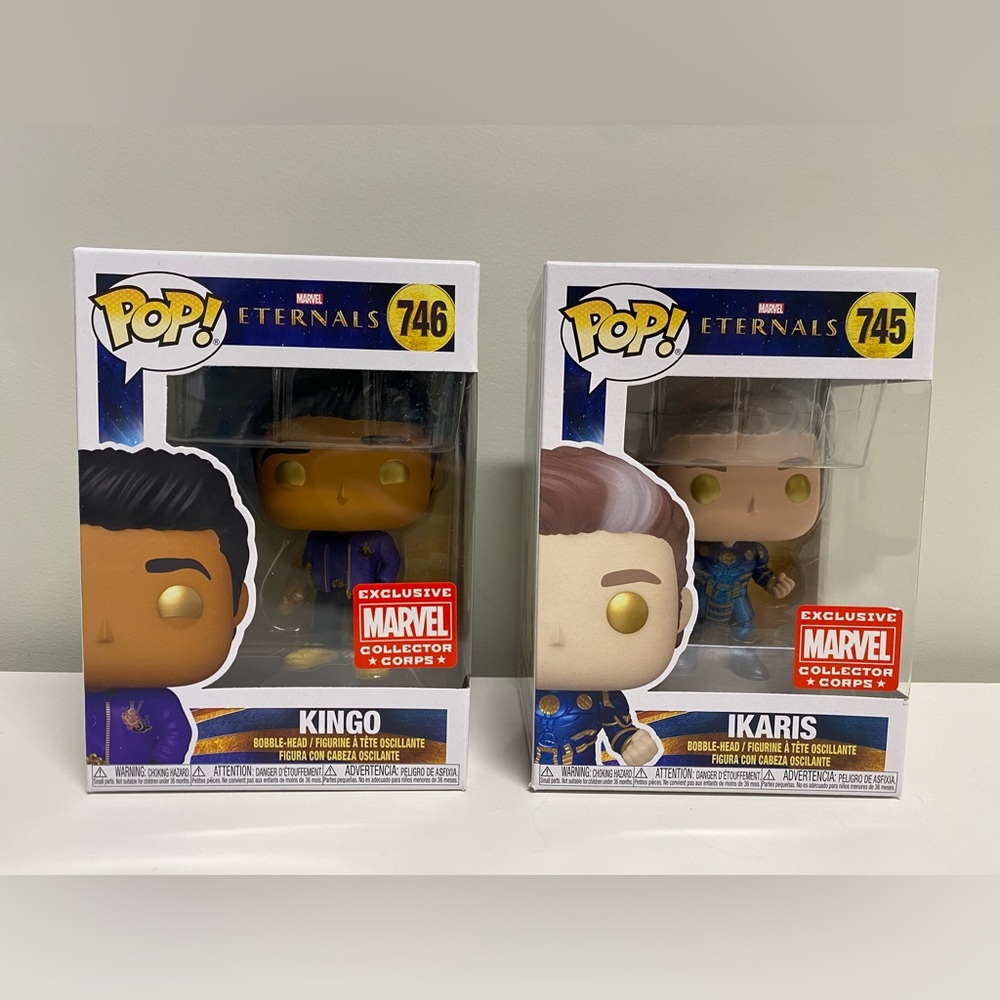 Funko Eternals: Kingo & Ikaris. Marvel Collector Corps exclusive